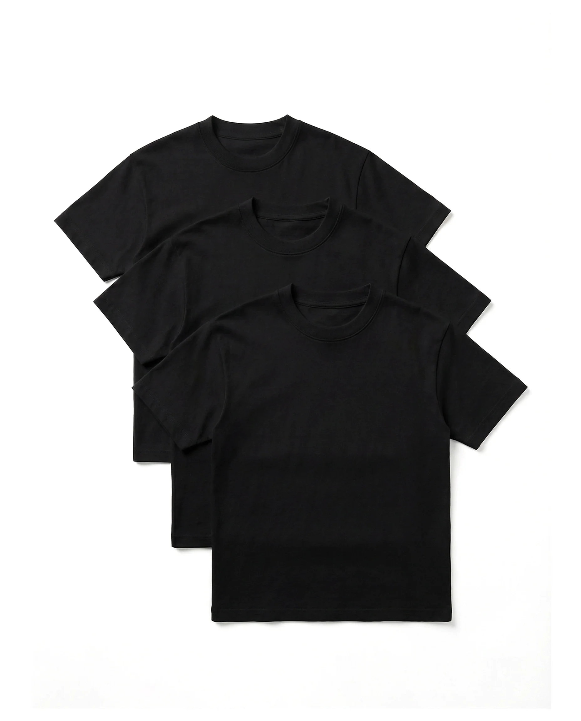 S32 Organic Standard Fit T-Shirt, Black 3-Pack [In Stock] - Image 3