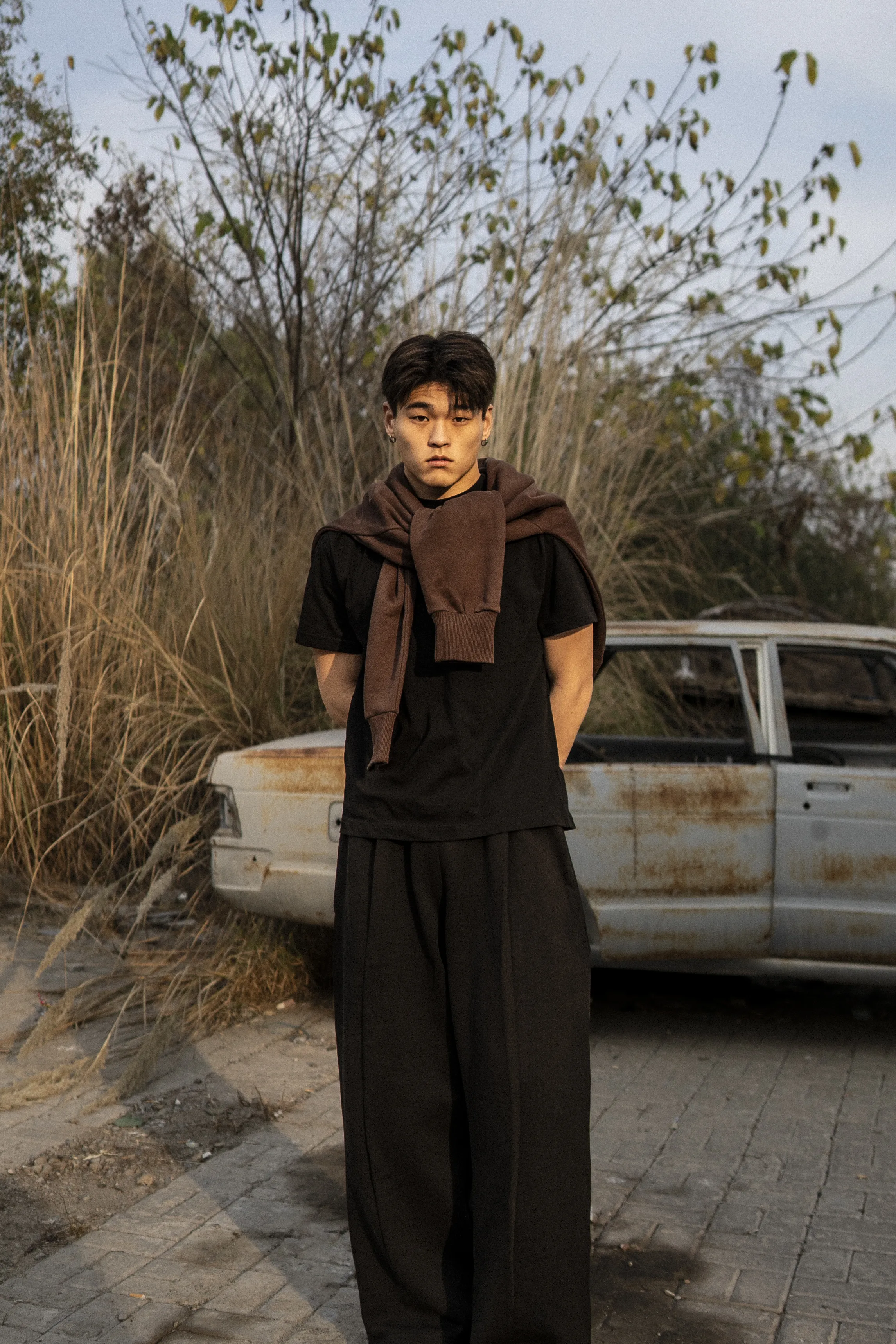 S32 Standard Fit Cropped T-Shirt — 220 GSM Organic Cotton - Black [IN STOCK] - Image 7