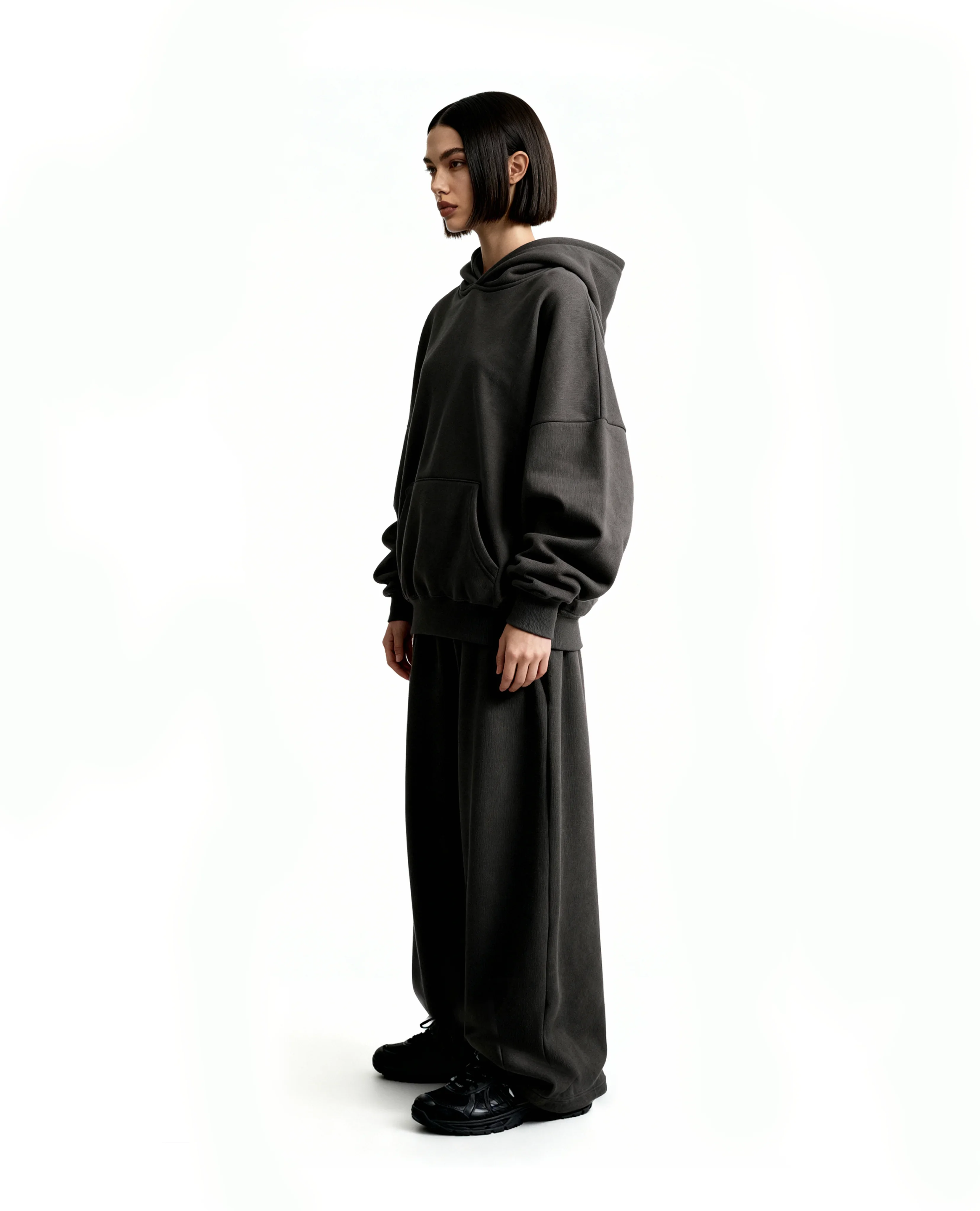 Y27 Ultra Heavy Organic Pull-Over, Cropped & Boxy, Volcanic Ash [In stock] - Image 3