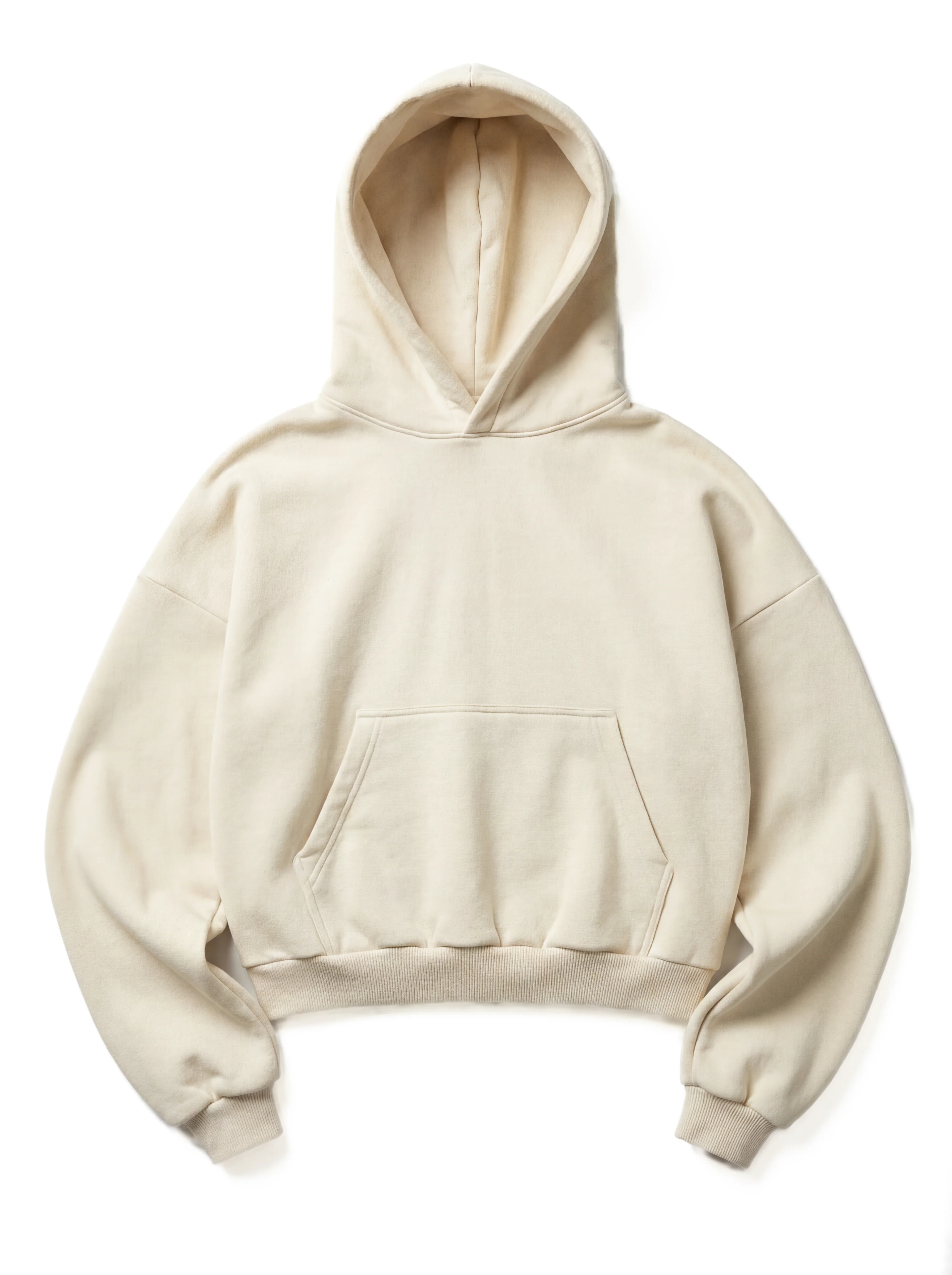 Z25 Athletic Cropped Hoodie, Arctic Wolf — 530GSM Organic Jersey Fleece-back [Pre-order. March 26th] - Image 3