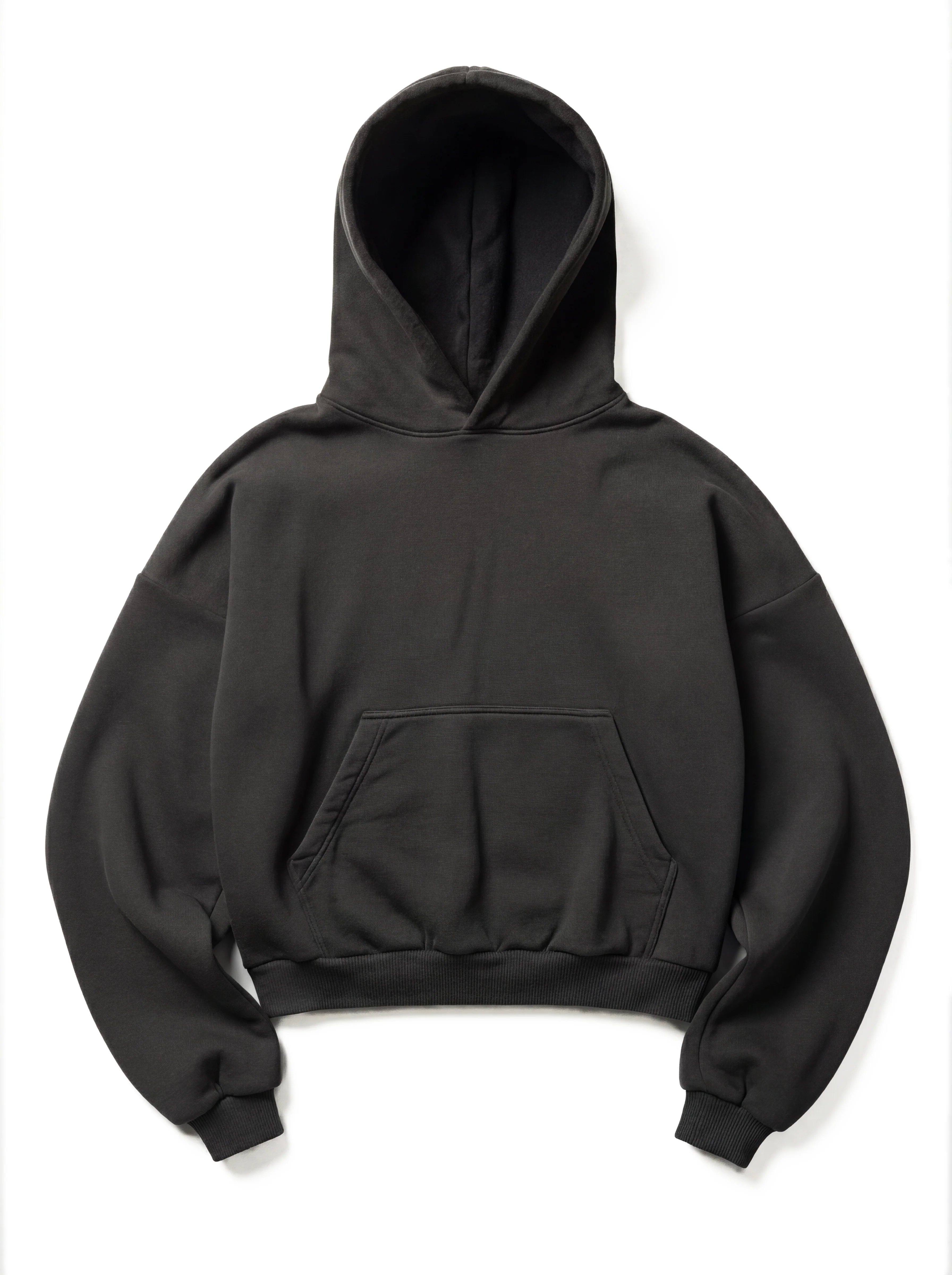 Z25 Athletic Cropped Hoodie, Volcanic Ash — 530GSM Organic Jersey Fleece-back [Pre-order. March 26th] - Image 3