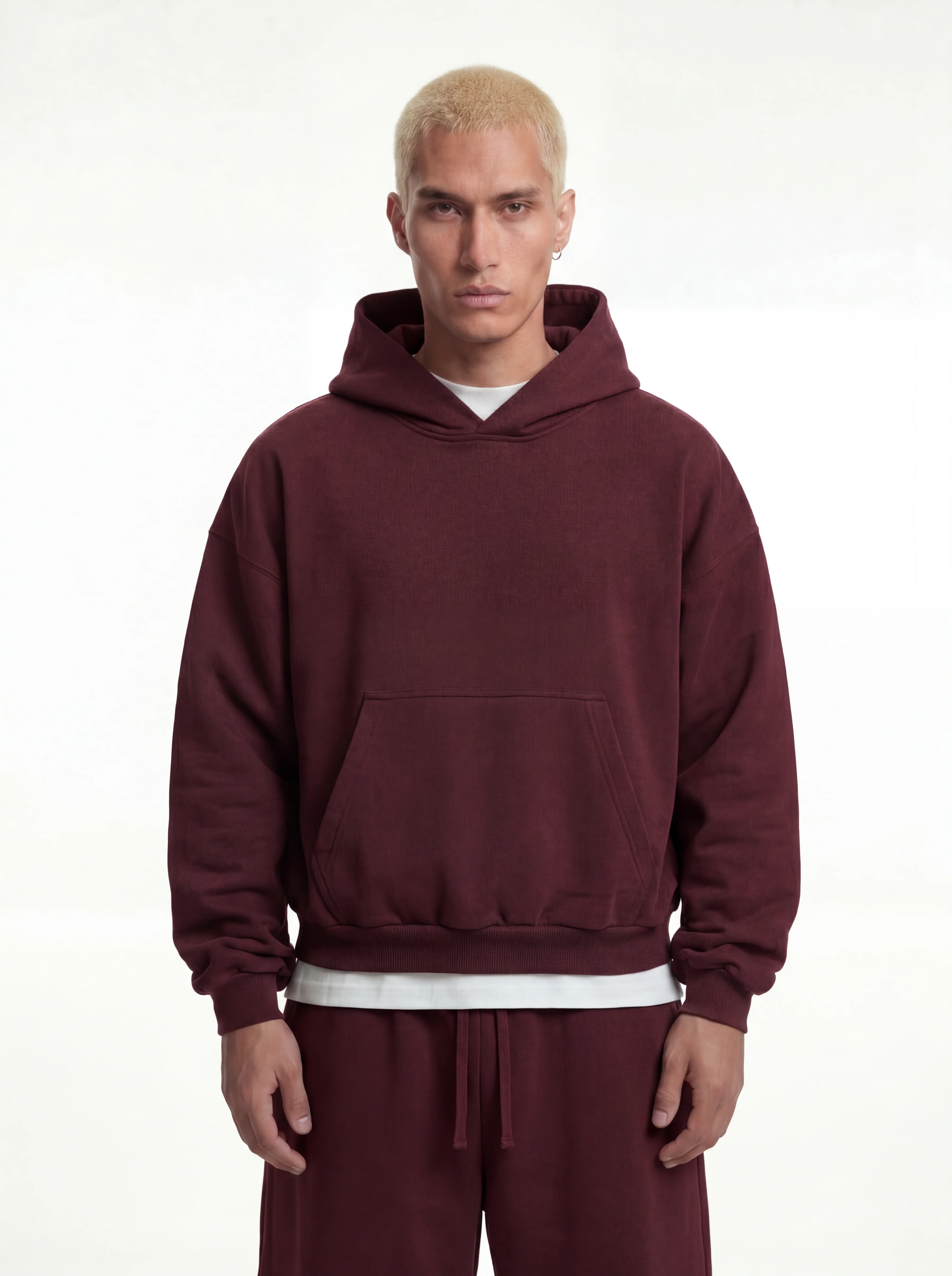 Spring Athletic Hoodie+Baggy Shorts Pack, 530GSM, 100% organic cotton, Ember [Pre-order] - Image 3
